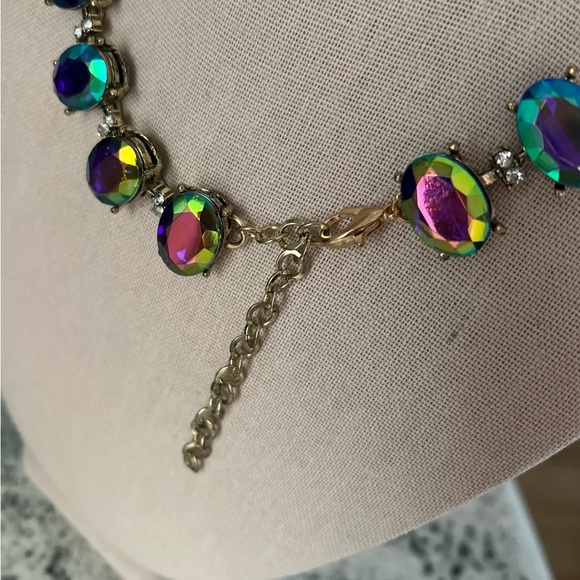 Statement Necklace Earrings Set Retro/Vintage Style Gem Rhinestone AB - Picture 5 of 5